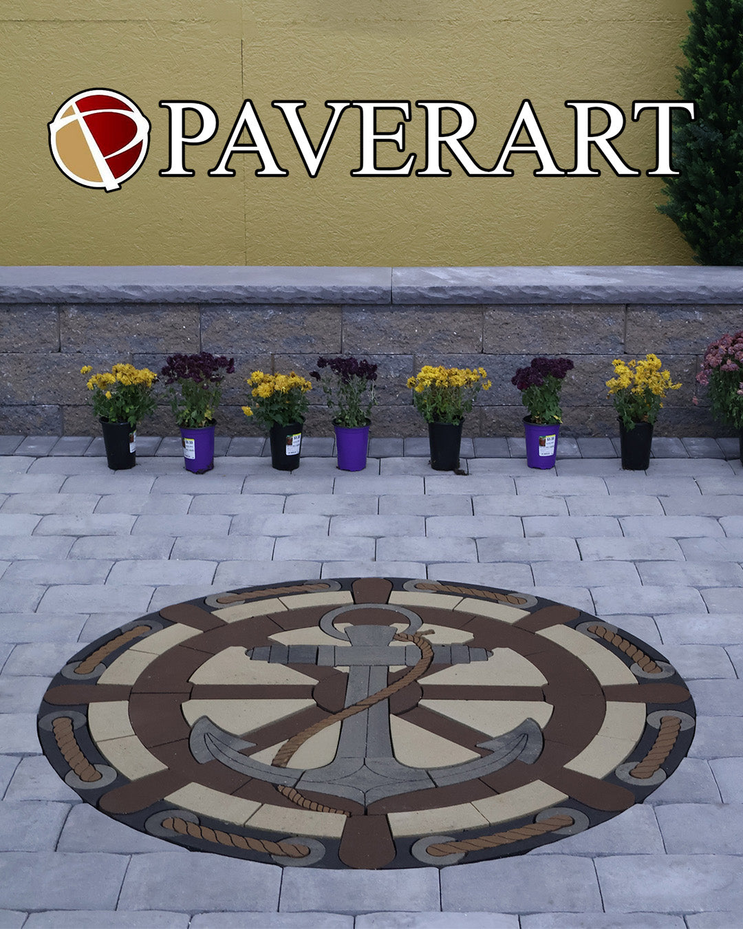 PAVERART Anchorbound Shipwheel