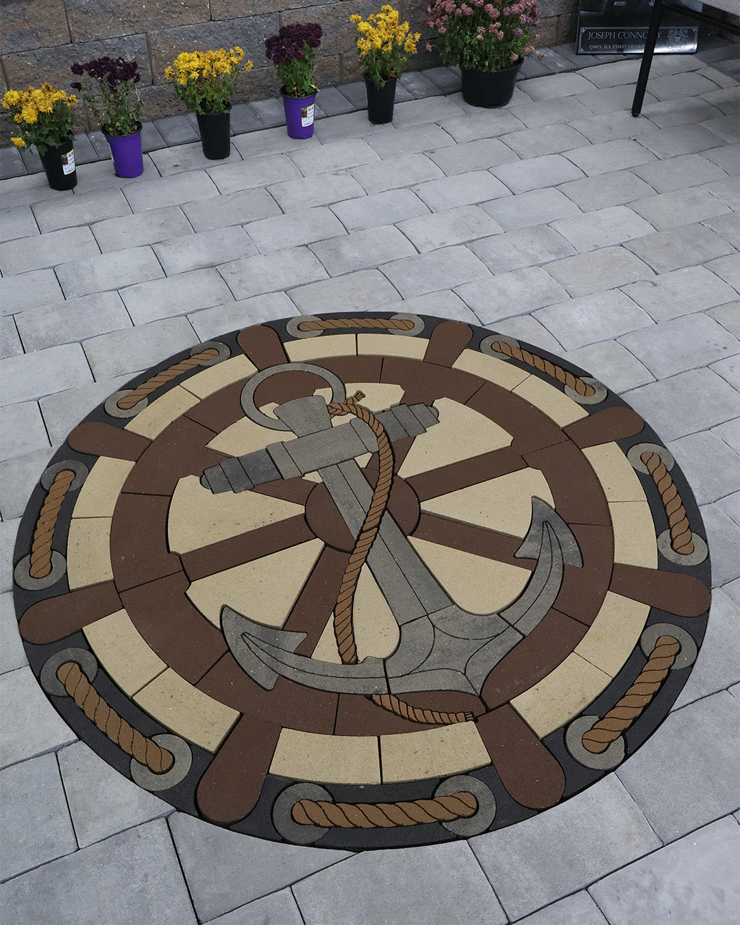 PAVERART Anchorbound Shipwheel