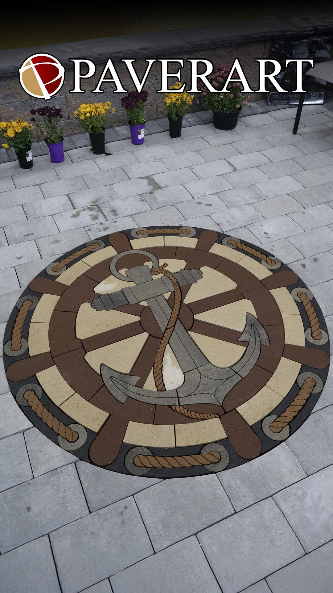 PAVERART Anchorbound Shipwheel